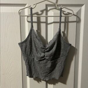Grey Crop Tank Top